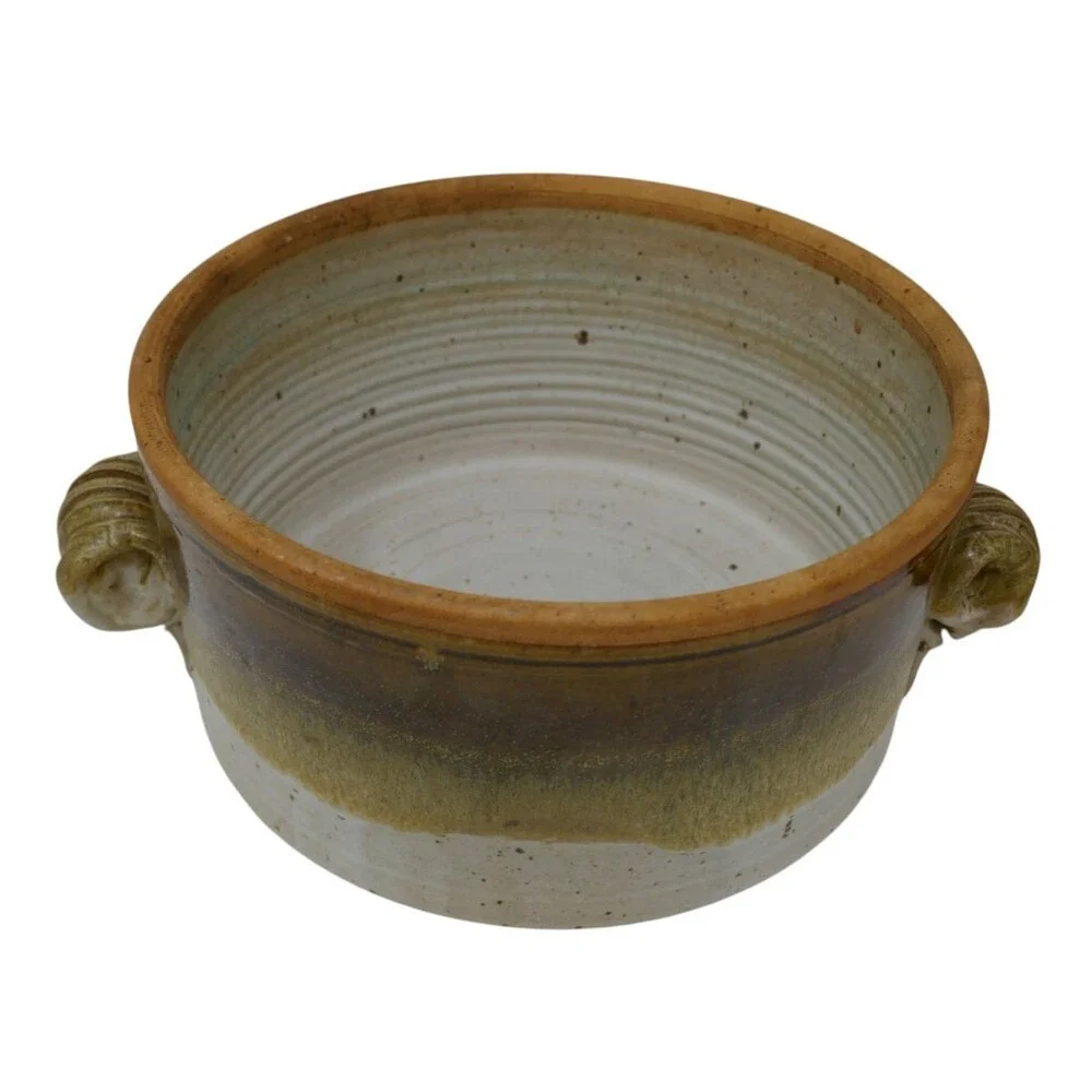 Paul Gaskins Art Pottery Stoneware Casserole Covered Pot with Lid